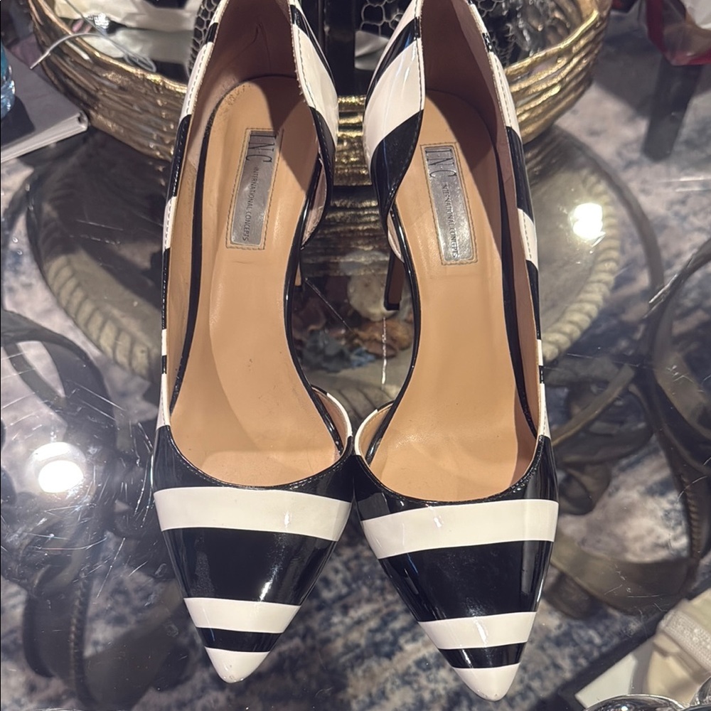 INC International Concepts Black and White Heels
